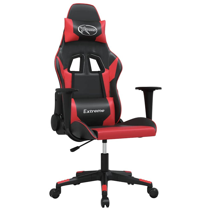 Scaun de gaming de masaj, negru și roșu, piele ecologică - WALTI WALTI