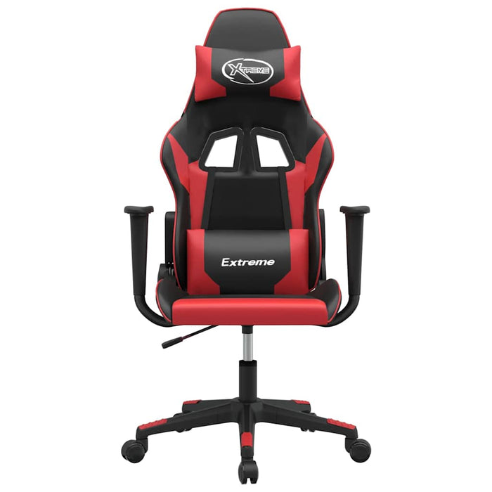 Scaun de gaming de masaj, negru și roșu, piele ecologică - WALTI WALTI