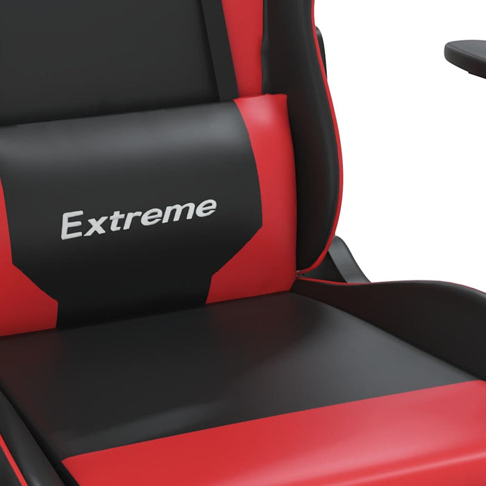 Scaun de gaming de masaj, negru și roșu, piele ecologică - WALTI WALTI