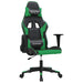 Scaun de gaming de masaj, negru și verde, piele ecologică - WALTI WALTI