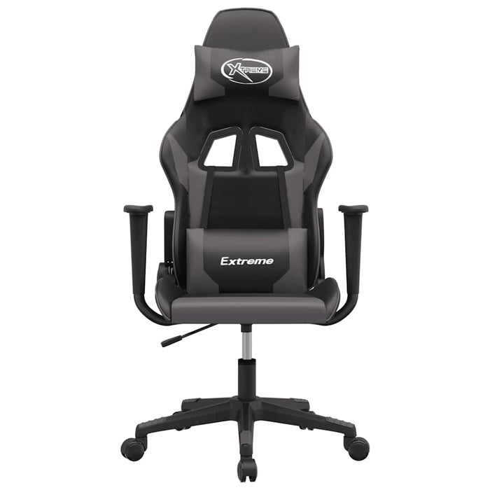 Scaun de gaming de masaj, negru și gri, piele ecologică - WALTI WALTI