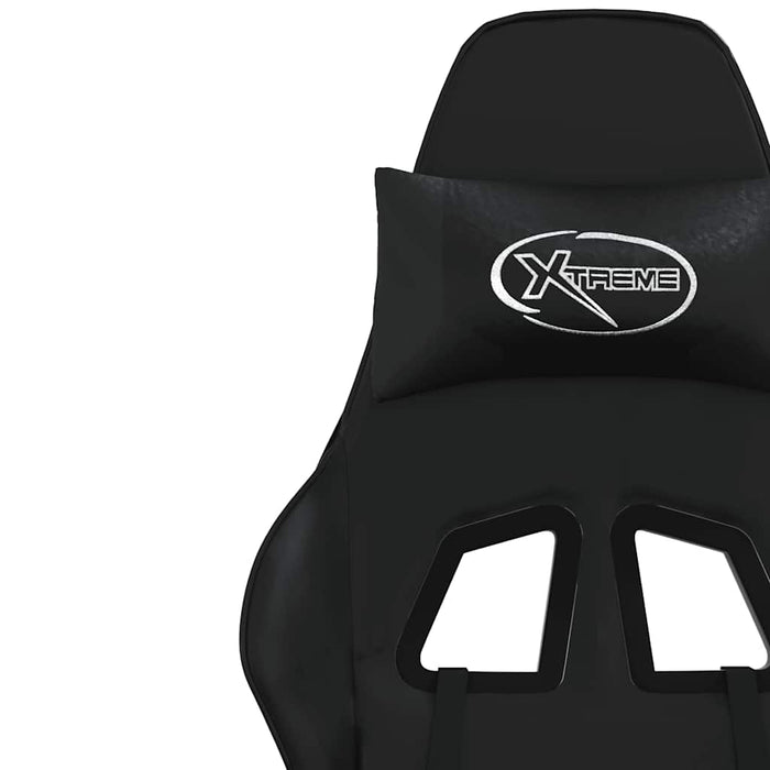 Scaun de gaming de masaj, negru, piele ecologică - WALTI WALTI