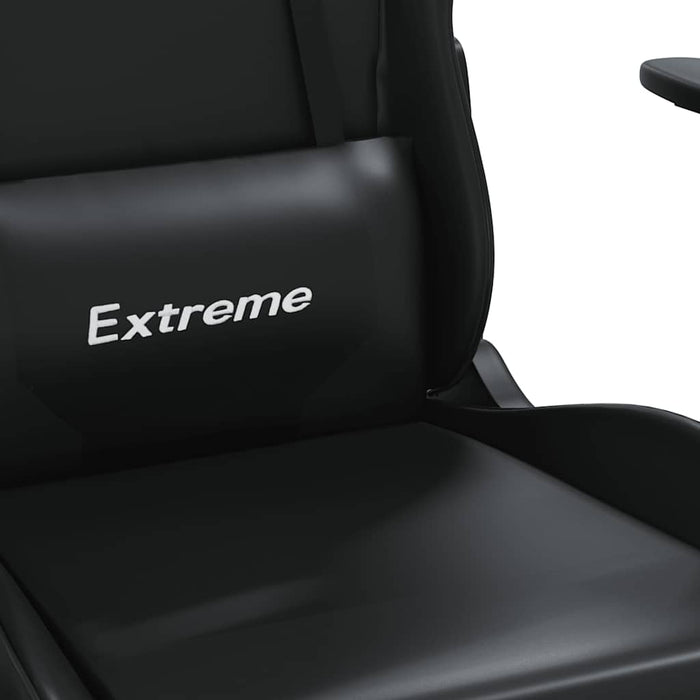 Scaun de gaming de masaj, negru, piele ecologică - WALTI WALTI