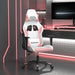 Scaun de gaming de masaj, alb și roz, piele ecologică - WALTI WALTI