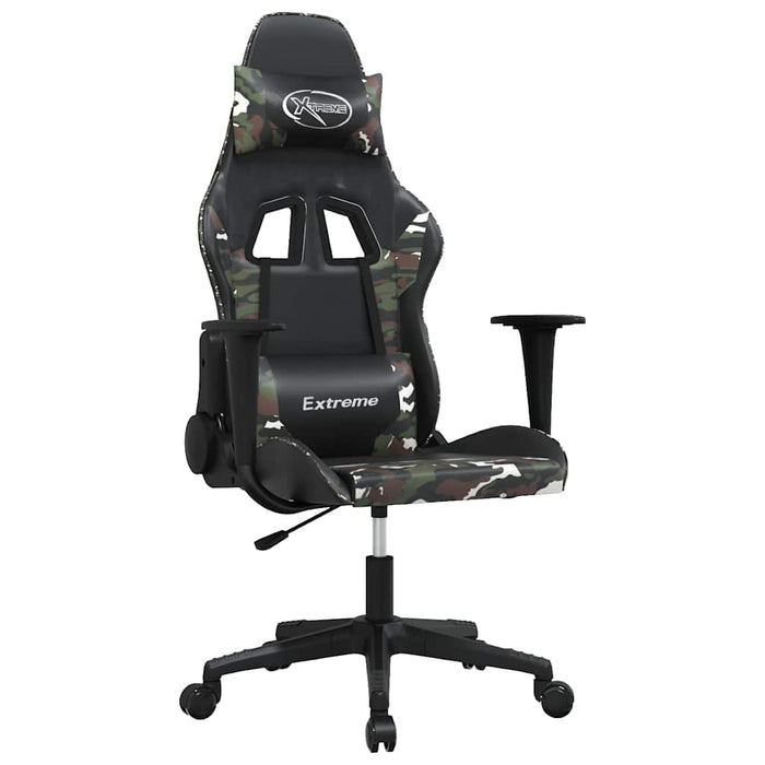 Scaun de gaming de masaj, negru și camuflaj, piele ecologică - WALTI WALTI
