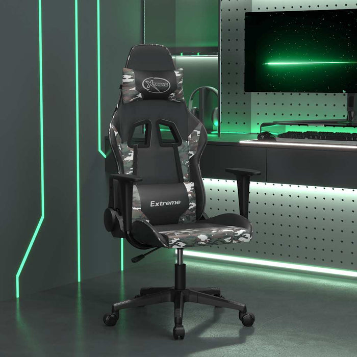 Scaun de gaming de masaj, negru și camuflaj, piele ecologică - WALTI WALTI