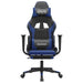 Scaun de gaming masaj/suport picioare negru/albastru piele eco - WALTI WALTI