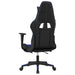 Scaun de gaming masaj/suport picioare negru/albastru piele eco - WALTI WALTI