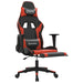 Scaun de gaming cu masaj/suport picioare, negru/roșu, piele eco - WALTI WALTI