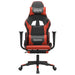 Scaun de gaming cu masaj/suport picioare, negru/roșu, piele eco - WALTI WALTI