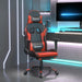 Scaun de gaming cu masaj/suport picioare, negru/roșu, piele eco - WALTI WALTI