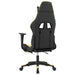 Scaun de gaming cu masaj/suport picioare negru/auriu piele eco - WALTI WALTI