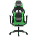 Scaun gaming de masaj/suport picioare, negru/verde, piele eco - WALTI WALTI