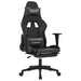 Scaun de gaming cu masaj/suport picioare, negru/gri, piele eco - WALTI WALTI