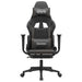 Scaun de gaming cu masaj/suport picioare, negru/gri, piele eco - WALTI WALTI