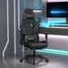 Scaun de gaming cu masaj/suport picioare, negru/gri, piele eco - WALTI WALTI