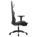 Scaun de gaming masaj/suport picioare alb/negru piele eco - WALTI WALTI
