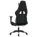 Scaun de gaming masaj/suport picioare alb/negru piele eco - WALTI WALTI