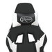 Scaun de gaming masaj/suport picioare alb/negru piele eco - WALTI WALTI