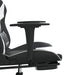 Scaun de gaming masaj/suport picioare alb/negru piele eco - WALTI WALTI