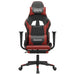 Scaun de gaming masaj/suport picioare negru/roșu vin piele eco - WALTI WALTI