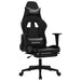 Scaun de gaming cu masaj/suport picioare, negru, piele eco - WALTI WALTI