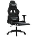Scaun de gaming cu masaj/suport picioare, negru, piele eco - WALTI WALTI