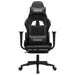 Scaun de gaming cu masaj/suport picioare, negru, piele eco - WALTI WALTI
