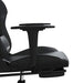 Scaun de gaming cu masaj/suport picioare, negru, piele eco - WALTI WALTI