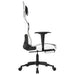 Scaun de gaming masaj/suport picioare alb/negru piele eco - WALTI WALTI