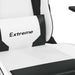 Scaun de gaming masaj/suport picioare alb/negru piele eco - WALTI WALTI