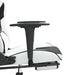 Scaun de gaming masaj/suport picioare alb/negru piele eco - WALTI WALTI