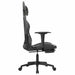 Scaun de gaming masaj/suport picioare negru/Camuflaj piele eco - WALTI WALTI