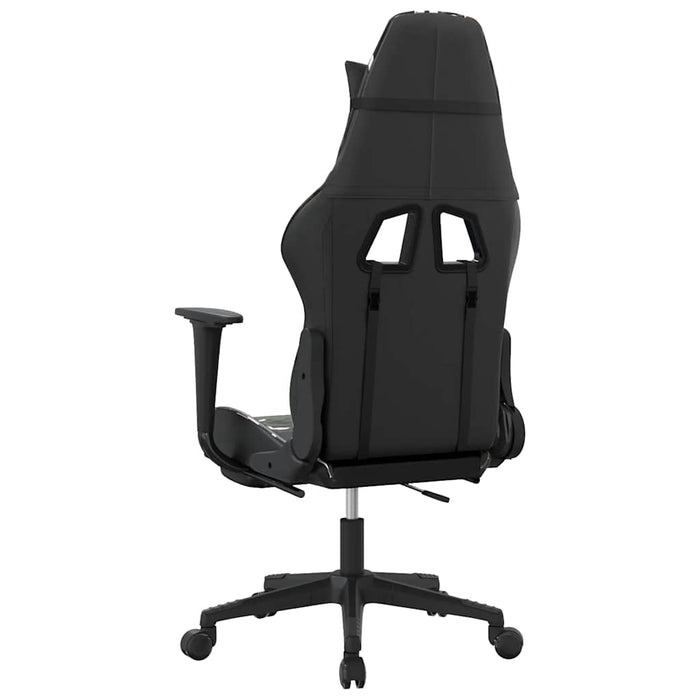 Scaun de gaming masaj/suport picioare negru/Camuflaj piele eco - WALTI WALTI