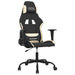 Scaun de gaming cu masaj, negru și crem, material textil - WALTI WALTI