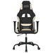 Scaun de gaming cu masaj, negru și crem, material textil - WALTI WALTI