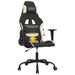 Scaun de gaming cu masaj, negru și crem, material textil - WALTI WALTI