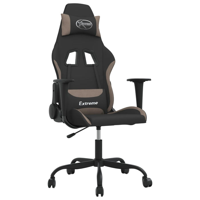 Scaun de gaming cu masaj, negru și taupe, material textil - WALTI WALTI