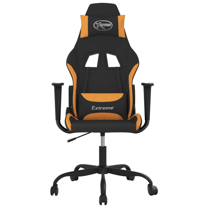 Scaun de gaming cu masaj, negru și portocaliu, textil - WALTI WALTI