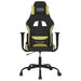 Scaun de gaming cu masaj, negru și verde deschis, textil - WALTI WALTI
