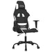 Scaun de gaming cu masaj, negru și alb, material textil - WALTI WALTI