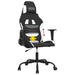Scaun de gaming cu masaj, negru și alb, material textil - WALTI WALTI