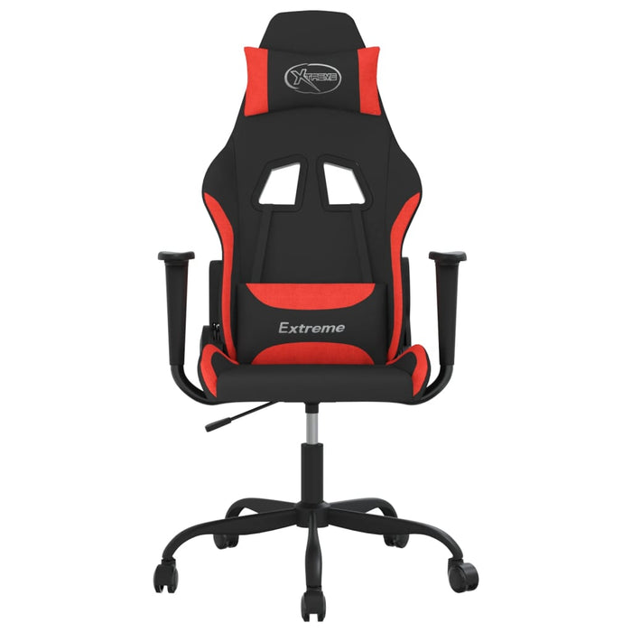 Scaun de gaming cu masaj, negru și roșu, material textil - WALTI WALTI