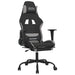 Scaun gaming cu masaj/suport picioare, negru/gri deschis textil - WALTI WALTI
