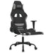 Scaun gaming cu masaj/suport picioare, negru/gri deschis textil - WALTI WALTI