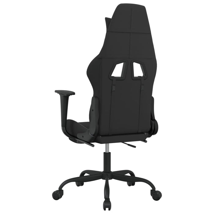 Scaun gaming cu masaj/suport picioare, negru/gri deschis textil - WALTI WALTI