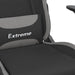 Scaun gaming cu masaj/suport picioare, negru/gri deschis textil - WALTI WALTI