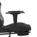 Scaun gaming cu masaj/suport picioare, negru/gri deschis textil - WALTI WALTI
