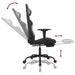Scaun gaming cu masaj/suport picioare, negru/gri deschis textil - WALTI WALTI