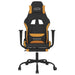Scaun de gaming cu masaj/suport picioare, negru / oranj, textil - WALTI WALTI